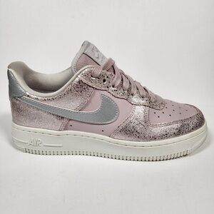 NIKE Air Force 1 Low '07 Premium 'Particle Rose' Shimmer Purple & Silver Size 9